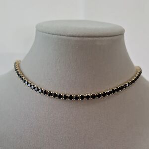 Black Onyx  tennis necklace